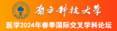 国产操少女逼视频南方科技大学医学2024年春季国际交叉学科论坛